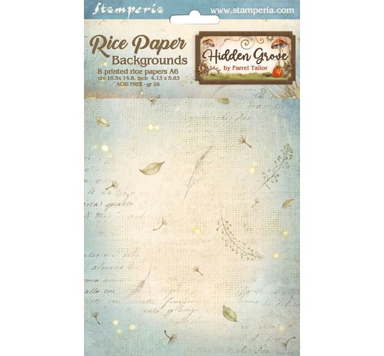 Motif straw silk backgrounds "Hidden Grove"