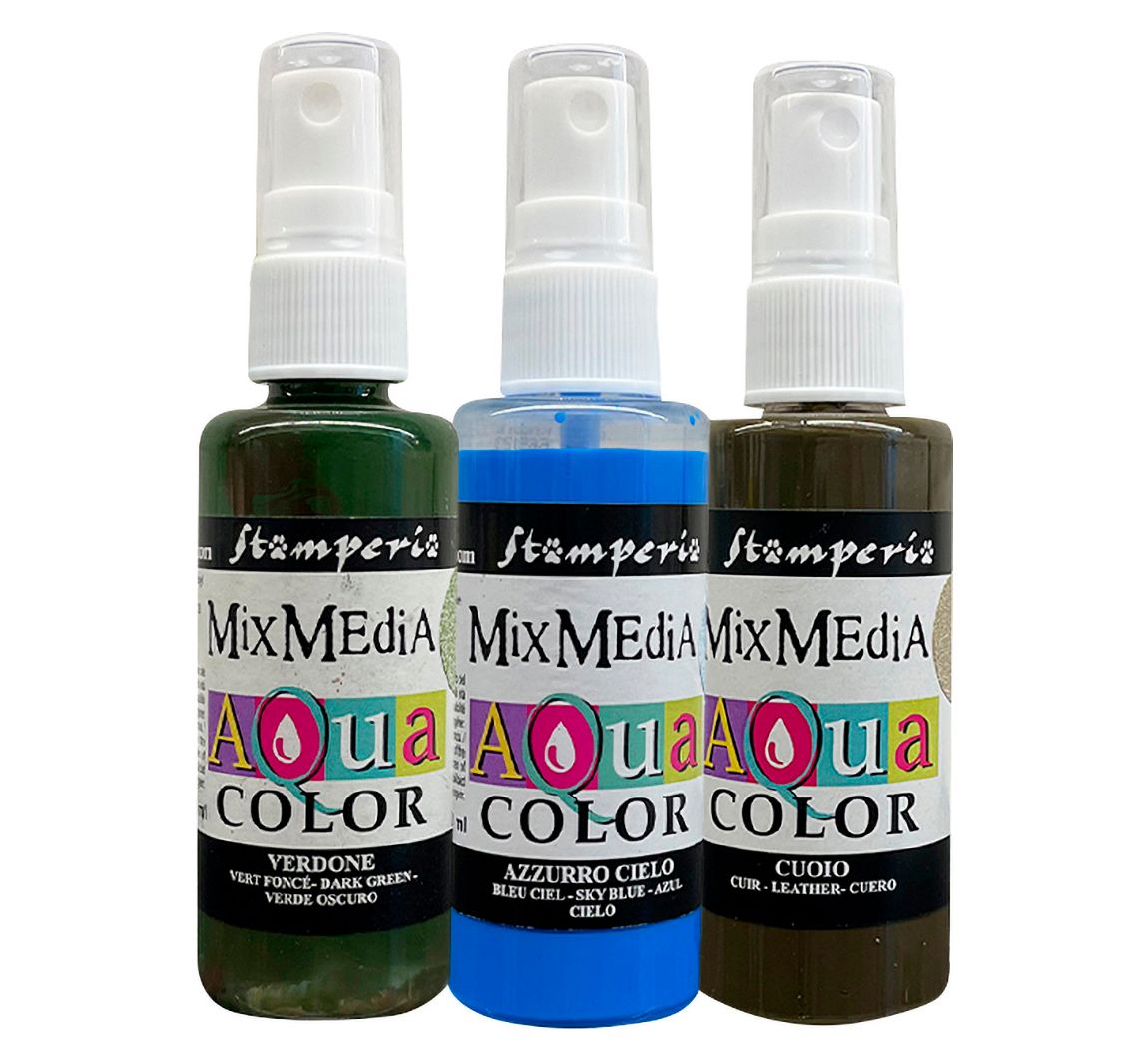 Stamperia Aquacolor "Hiddene Grove", set van 3