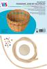 VBS Craft kit Rattan cane "Basket with wooden beads"