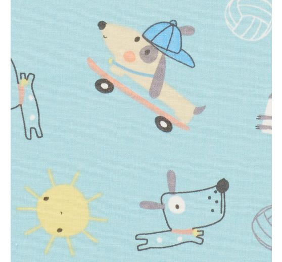 Cotton fabric "Dog Fun"