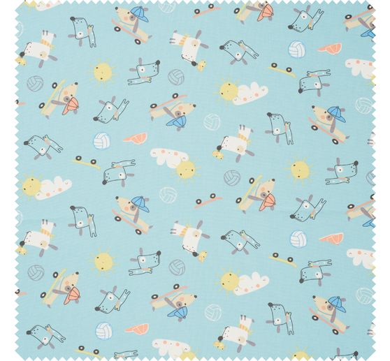 Cotton fabric "Dog Fun"