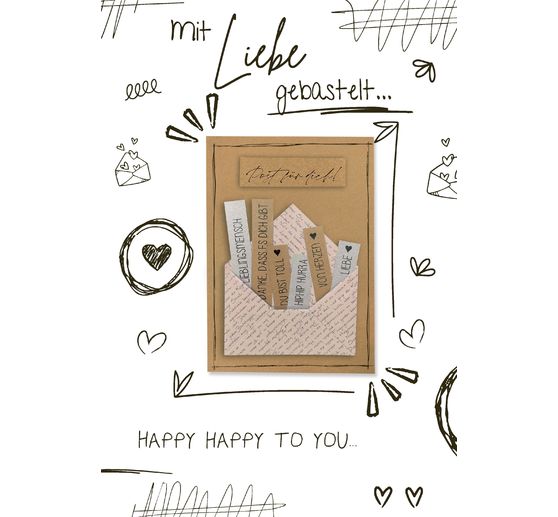Folding paper "With Love"