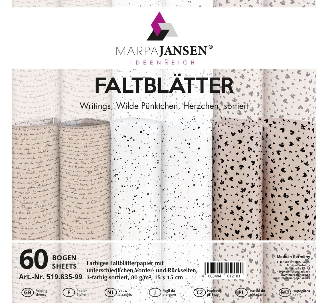 Vouwpapier "With Love"