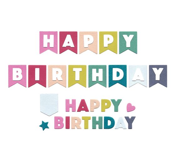 Sizzix Thinlits Ponssjabloon "Birthday Bunting van Catherine Pooler"