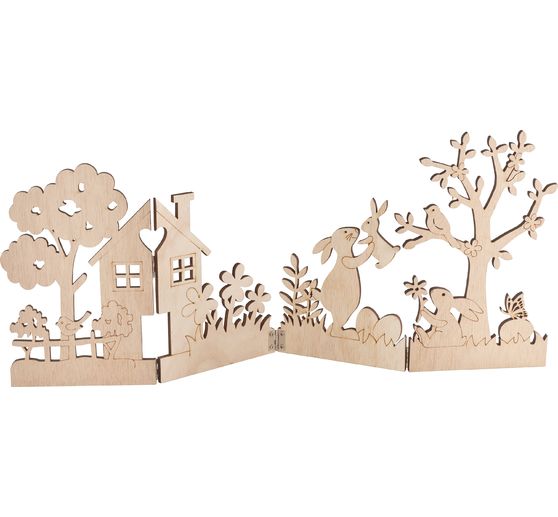 VBS Wooden silhouette "Rabbits in the garden"