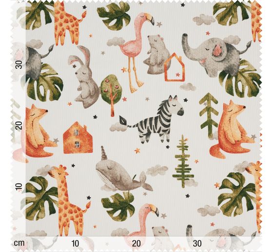 Motif fabric linen look "Junior"