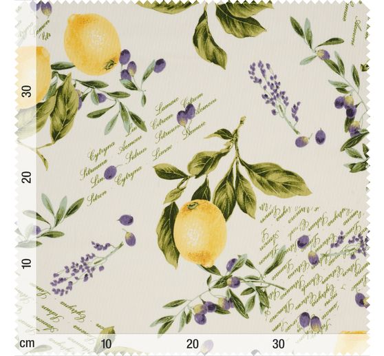 Motief stof linnenlook "Citrus"
