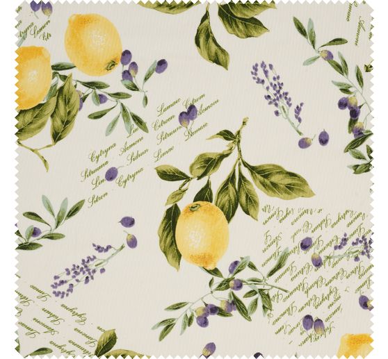 Motief stof linnenlook "Citrus"