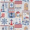 Motif fabric linen look "By the Sea"