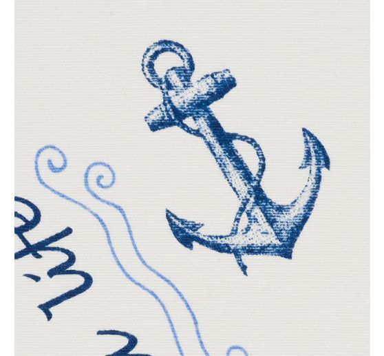 Motif fabric linen look "Sealife"