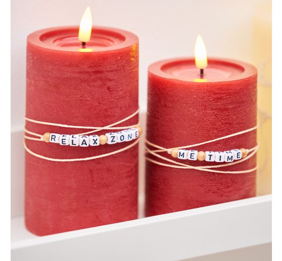 LED echte waskaars "12,5 x 7,5 cm", met timer