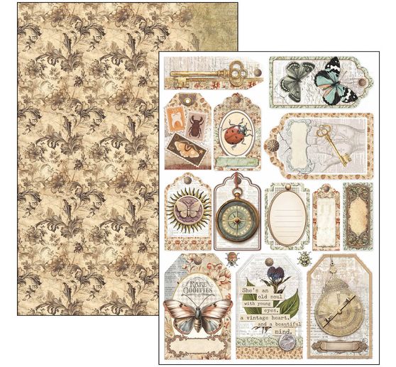 Paper set "Cabinet of Curiosities"