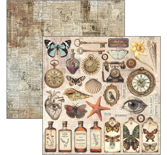 Scrapbook papier "Cabinet of Curiosities"