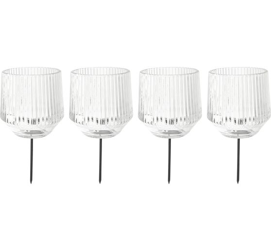 Glass candle holder for plugs, 4 pcs.