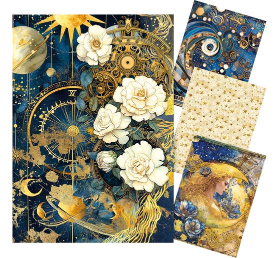 Motief strozijde assortiment "Celestial", set van 4