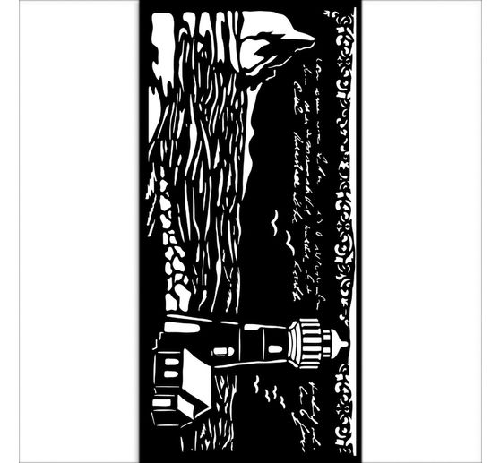 Stencil "Silent Sea - Lighthouse", 12x25cm