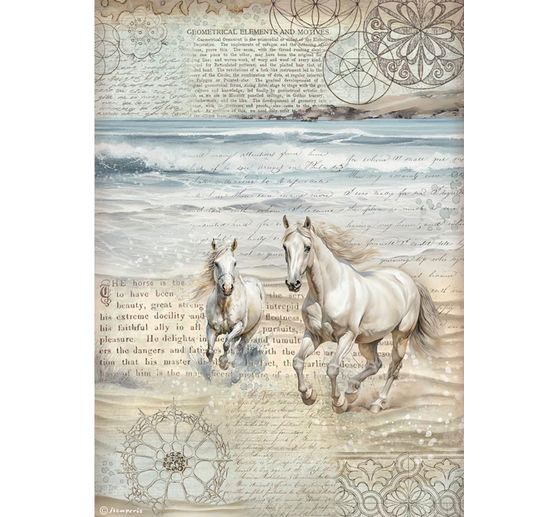Motief strozijde "Silent Sea - Paarden"