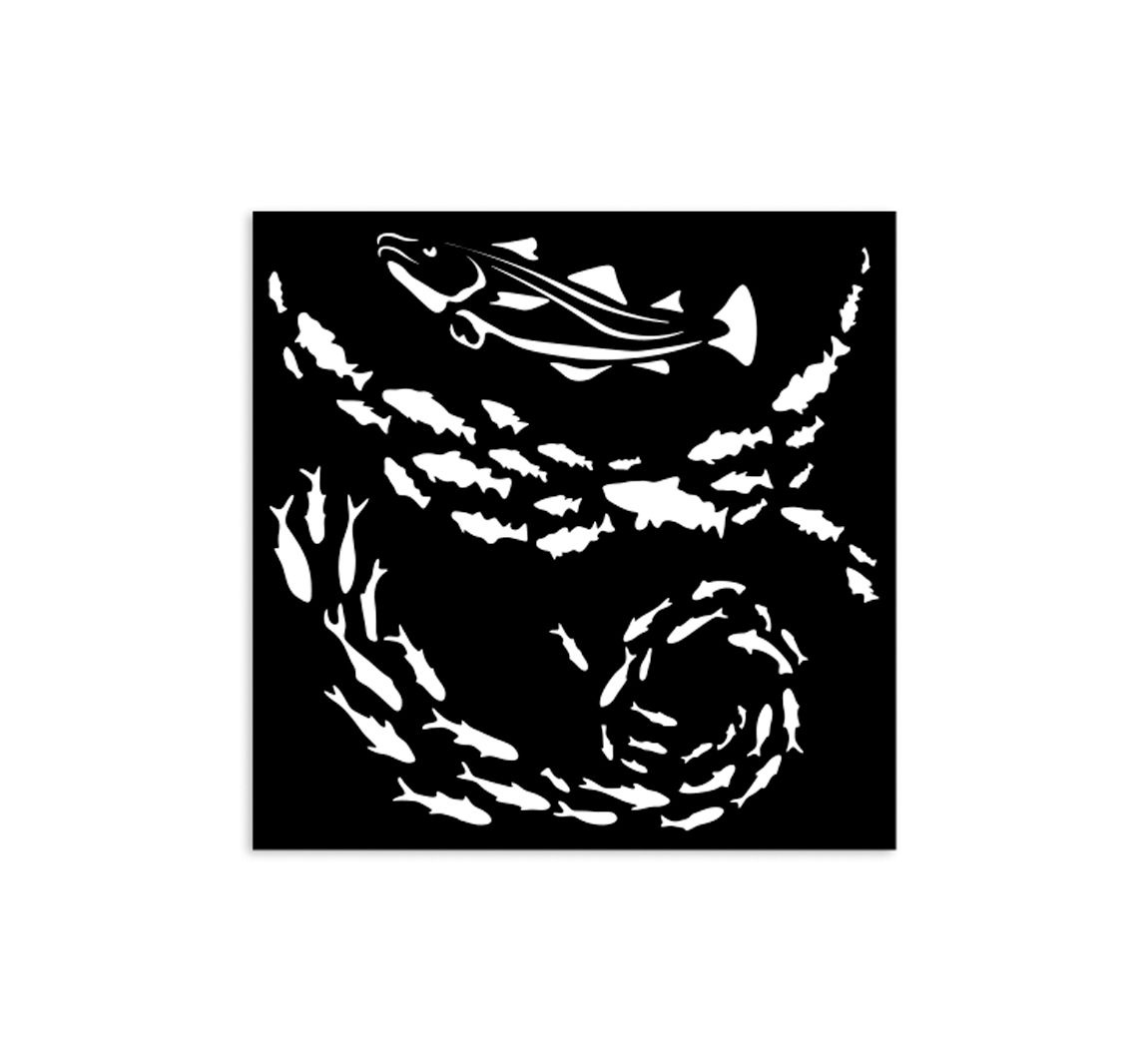Sjabloon "Silent Sea - Fish"