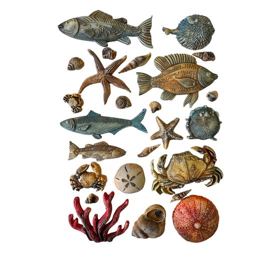 Siliconenvorm A5 "Silent Sea - Shells & Fish"