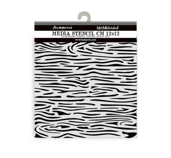 Stencil "Silent Sea - Wood Pattern", 12x12cm
