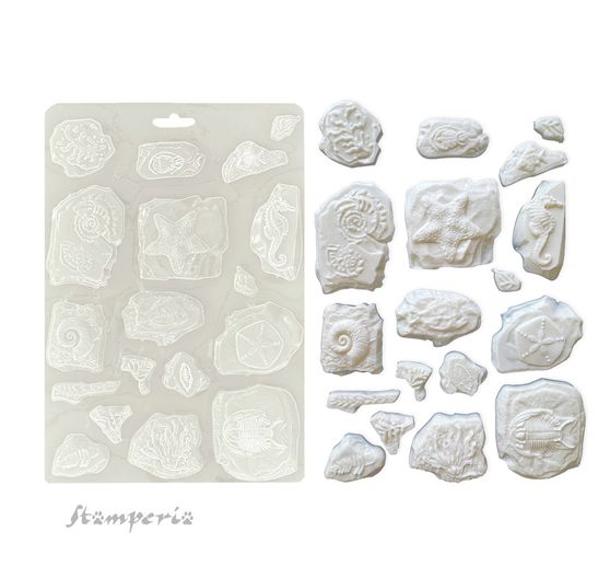Zachte modelleervorm A5 "Silent Sea - Fossils"