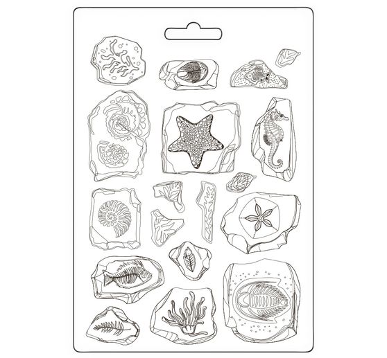 Zachte modelleervorm A5 "Silent Sea - Fossils"