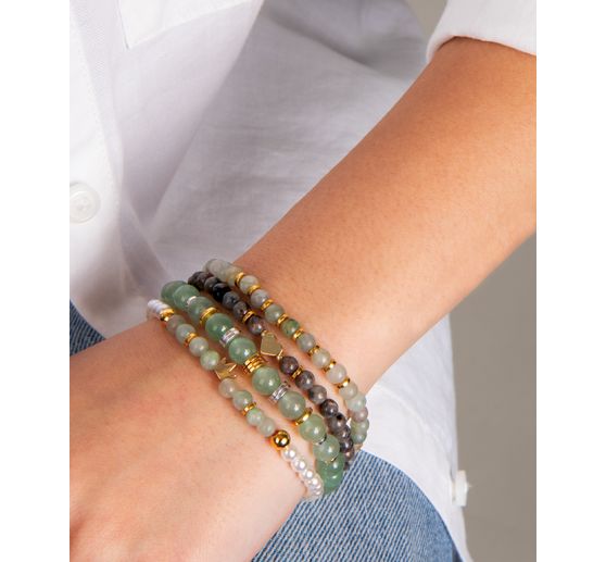 Semiprecious stone beads, 4 mm