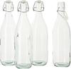 VBS Glazen fles met clip-sluiting "Rond", 900 ml, 4 stuks