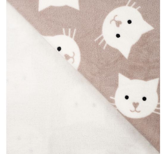 Double fleece fabric "Cat"