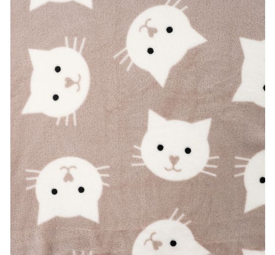 Double fleece stof "Cat"
