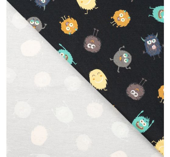 Sweat stof "Funny Monsters"
