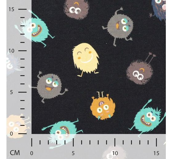 Sweat stof "Funny Monsters"