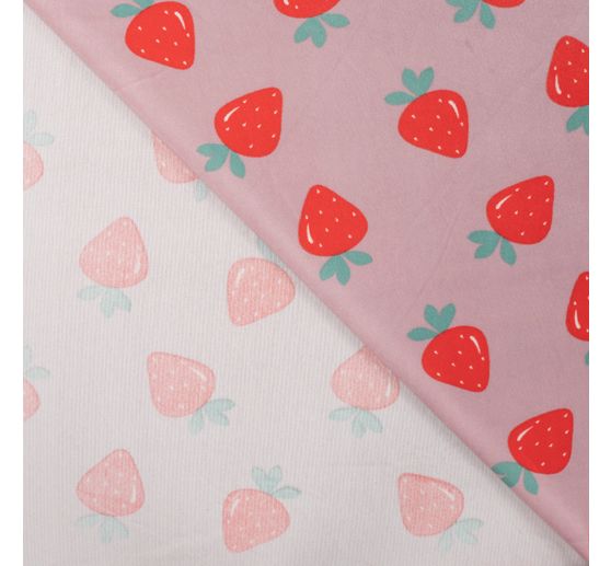 Polyester jersey chilly print "Strawberries"
