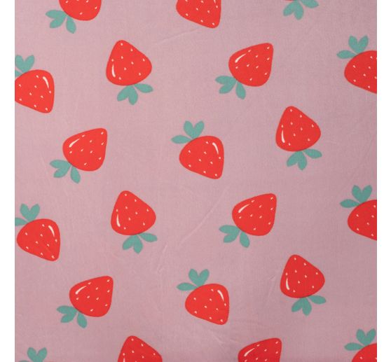 Polyester jersey chilly print "Strawberries"