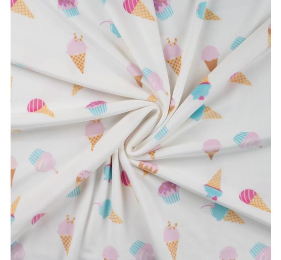 Polyester jersey chilly print "Ice Cream"