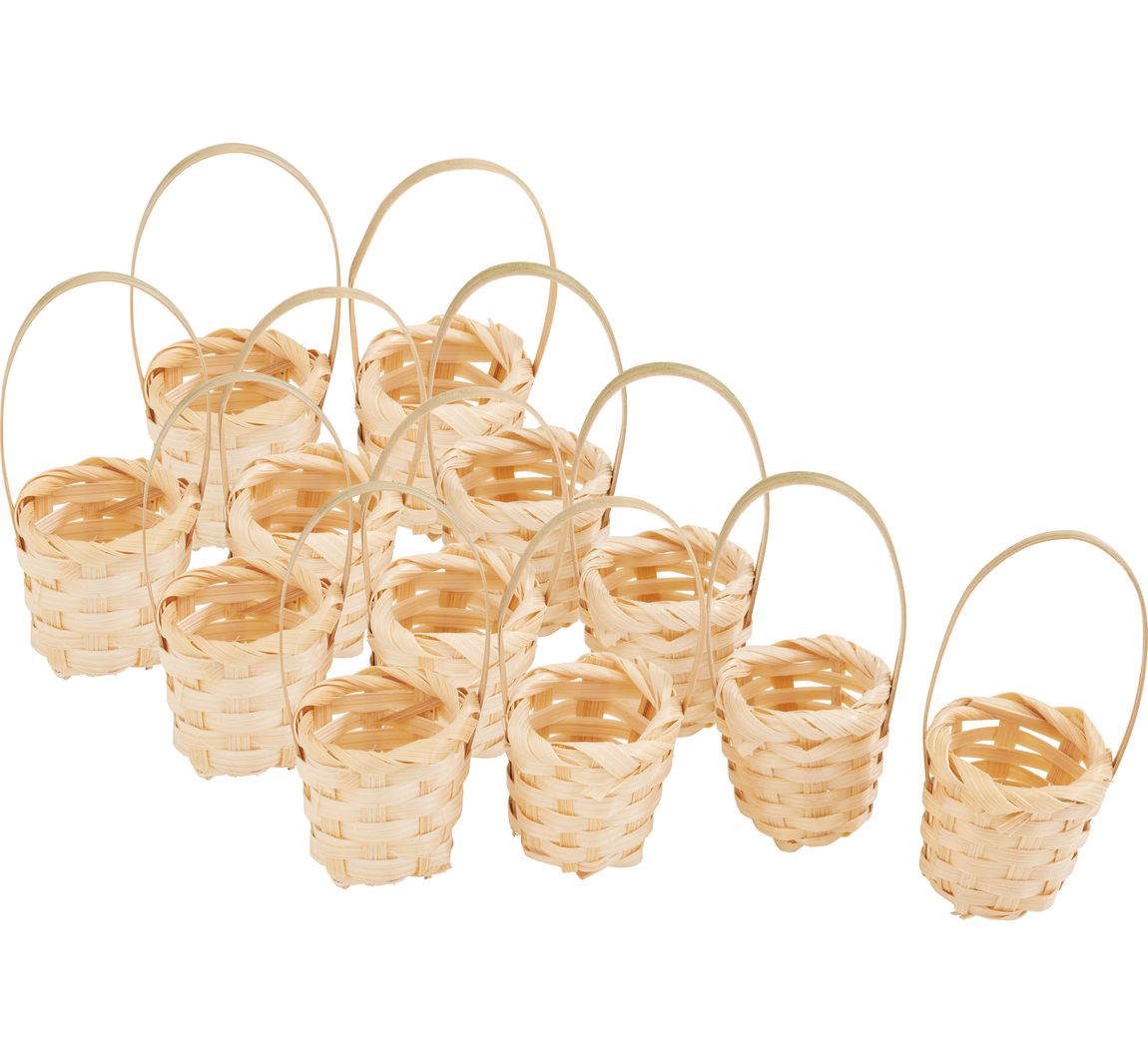 VBS Mini mandje "Bamboe", 12 stuks