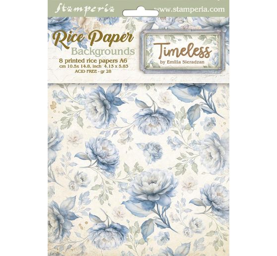 Motief strozijde achtergronden "Timeless", DIN A6, set van 8