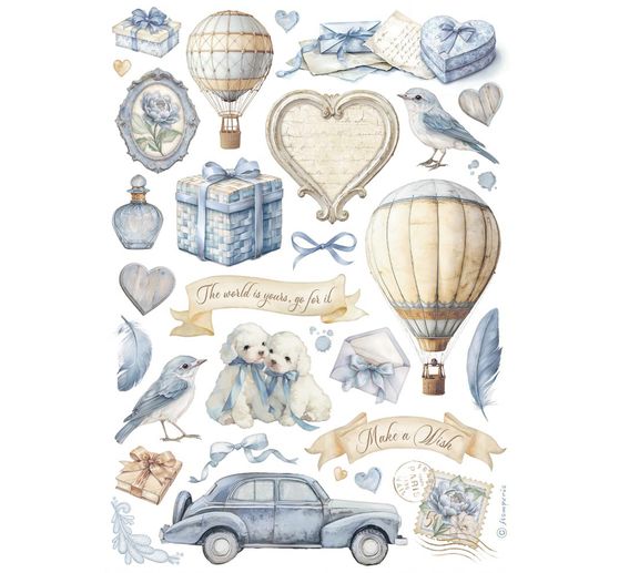 Motief strozijde assortiment "Timeless", set van 6