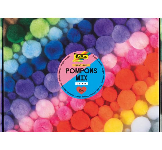 Pompoms Mix Jumbo Pack "Kleurrijk"
