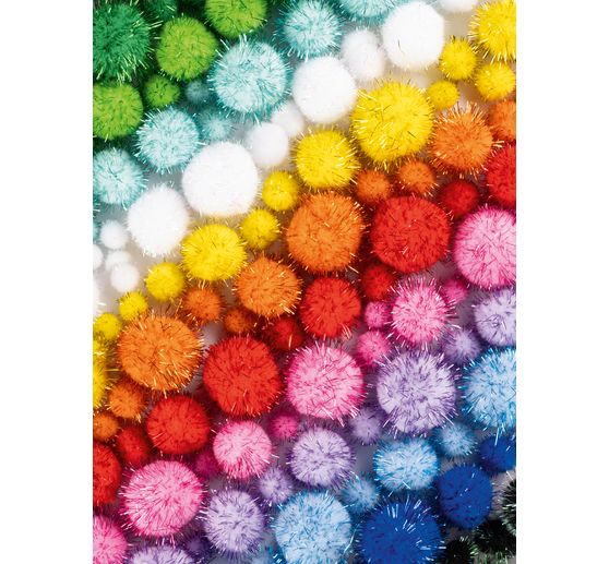 Pompoms Mix Jumbo Pack "Glitter"