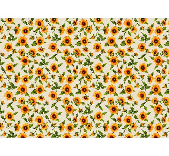 Decoratieve stof linnen optiek "Zonnebloem"