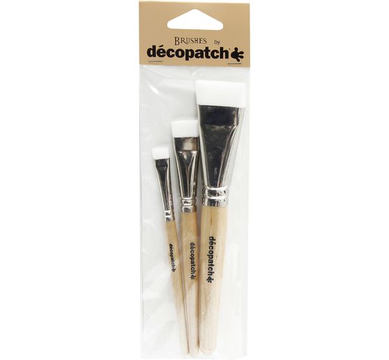 Décopatch nylon brushes, set of 3