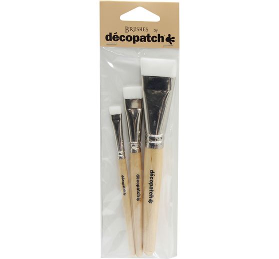 Décopatch nylon brushes, set of 3