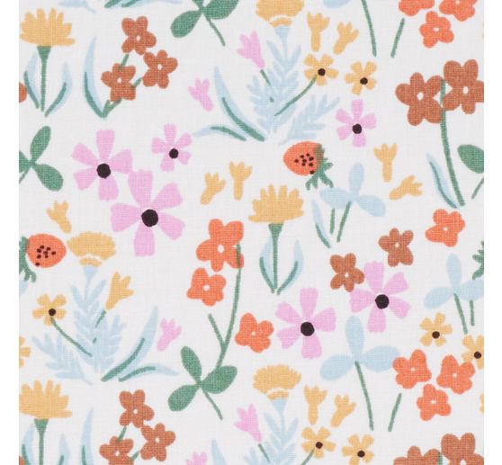 Cotton fabric "Tiny Garden-Flowers"