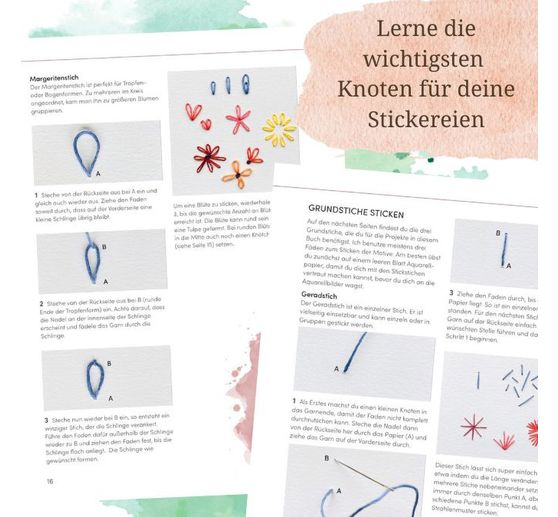 Boek "Wundervolle Watercolor Stickerei"
