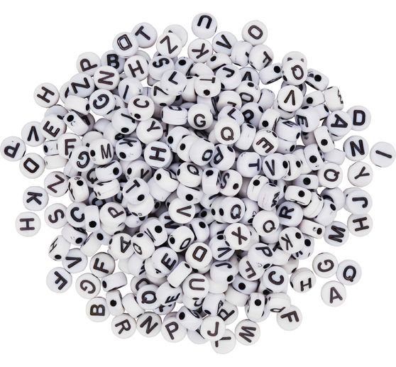 VBS Letter beads "White"