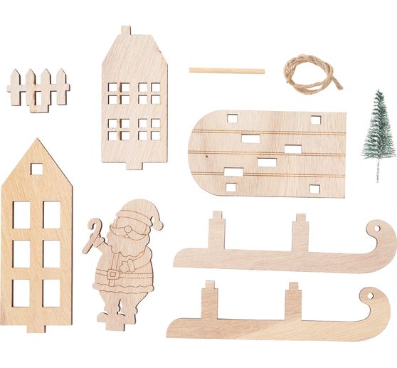 VBS Wooden building kit "Santas sleigh"