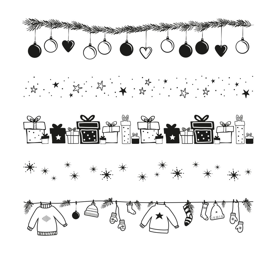 Clear Stamps "Kerstborduren"