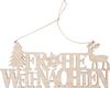 VBS Wooden decoration pendant / lettering "Frohe Weihnachten"