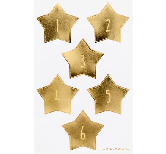 Adventskalender stickers "Stars Gold"